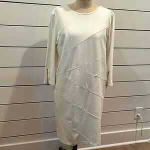 Chico's Women Ivory Dress - Size 3
